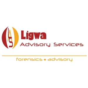 Custom WordPress website SEO and design - Logo of Ligwa Advisory Services with tagline Forensics Advisory in red and gold colors - © 2025 Reboot Websites